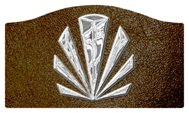 DASHELL-602-SL-SH-BR Silver Sunburst Shimmer Brown Background